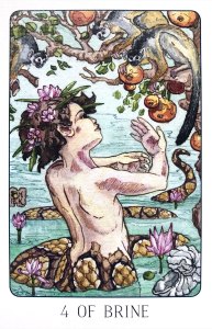 Four of Brine - Four of Cups - Stolen Child Tarot