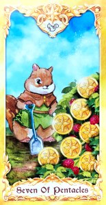Maruco Animal Tarot - Seven of Pentacles
