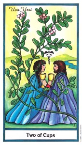Herbal Tarot - Uva Ursi - Two of Cups