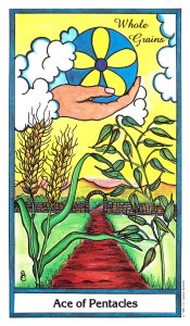 Herbal Tarot - Ace of Pentacles - Whole Grains