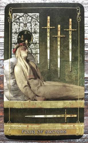 Madam Lydia Wilhelmina's Tarot - Four of Swords