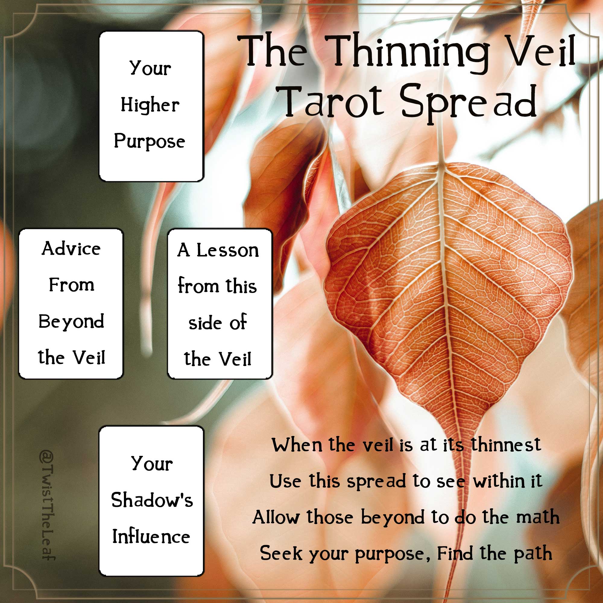Thinning Veil Tarot Spread by TwisttheLeaf
