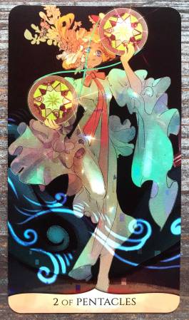 Traditional Manga Tarot - Two of Pentacles