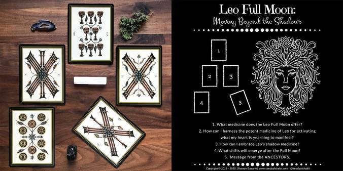 Leo Full Moon Spread - Tarot Noir