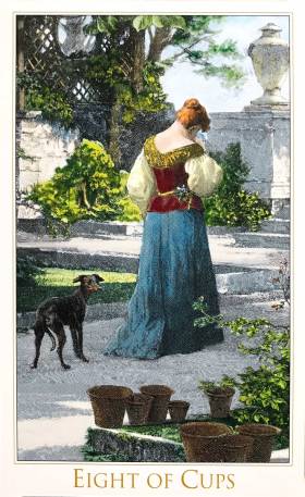 Victorian Romantic Tarot - Eight of Cups