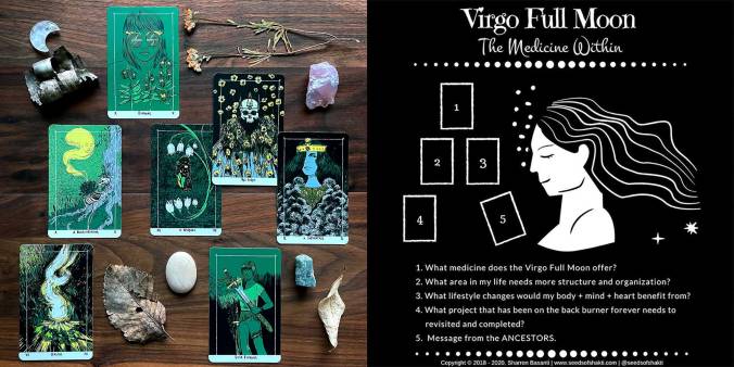 Virgo Full Moon Tarot Spread - Jonasa Jaus Tarot 5th Edition