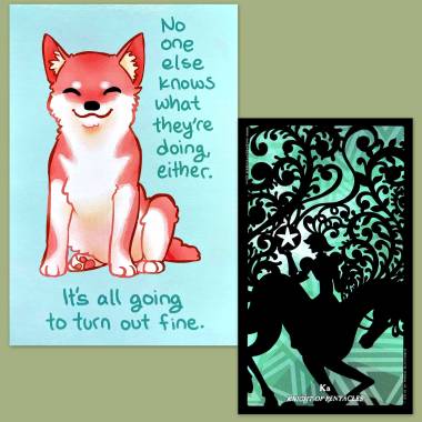 Silhouettes Tarot and Thera-Pets Emotional Support Animal Cards
