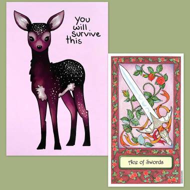 Whimsical Tarot and Thera-Pets Emotional Support Animal Cards