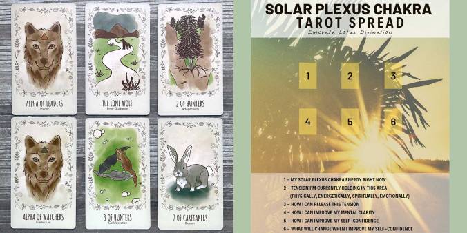 Wild Wolf Tarot - Solar Plexus Chakra Tarot Spread