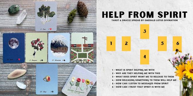 Help From Spirit Tarot Spread - Stitches Lenormand
