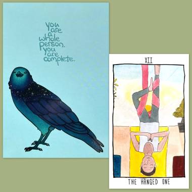 Quirky Creatives Tarot Deck and Thera-Pets Emotional Support Animal Cards