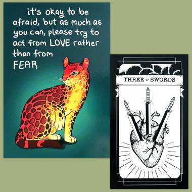 Queer Witch Tarot and Thera-Pets Emotional Support Animal Cards
