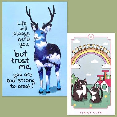 Cute Cat Tarot and Thera-Pets Emotional Support Animal Cards