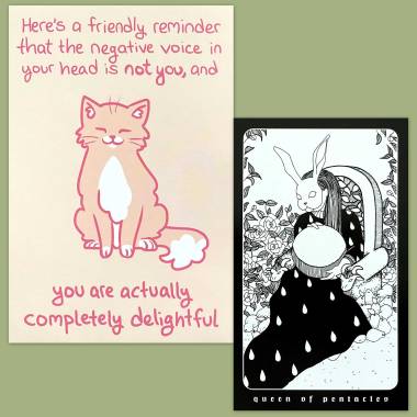 The Darlings Tarot and Thera-Pets Emotional Support Animal Cards
