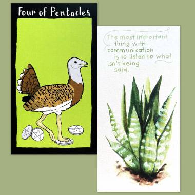 Conference of the Birds Tarot and Flower Fortune Cards