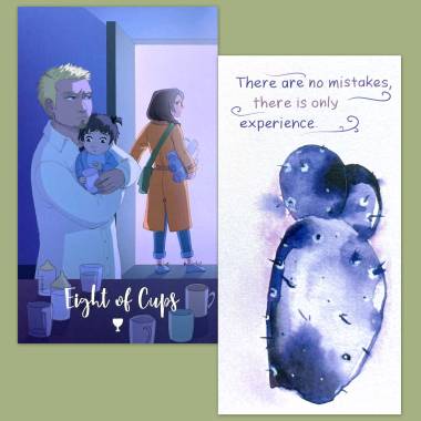 Cosmic Cycles Tarot and Flower Fortune Cards