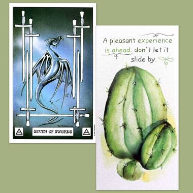 Dragon Tarot and Flower Fortune Cards