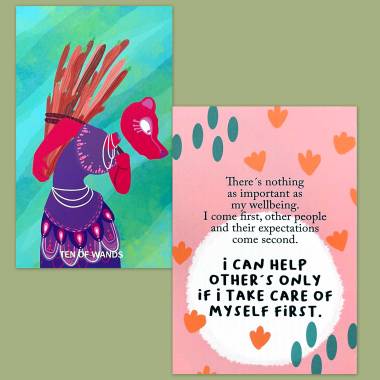 Headless Tarot and Less Anxiety Affirmation Cards