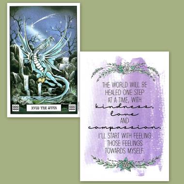 Dragon Tarot and Less Anxiety Affirmation Cards
