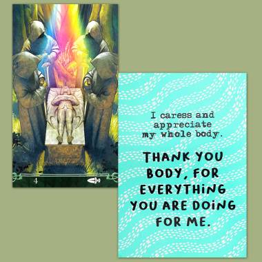 Tarot at the End of the Rainbow and Less Anxiety Affirmation Cards