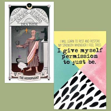 Auset Gypsy Tarot and Less Anxiety Affirmation Cards