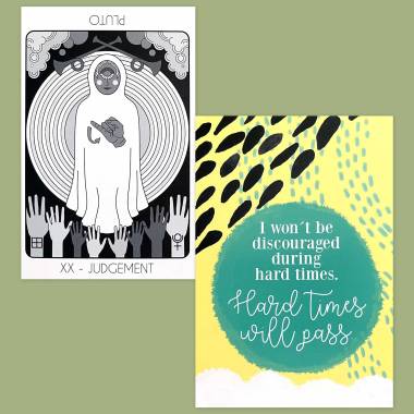 The Fox Tarot Pips Edition and Less Anxiety Affirmation Cards