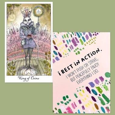 Joie de Verve Tarot and Less Anxiety Affirmation Cards