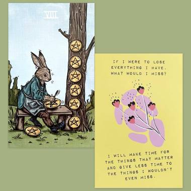 Northern Animal Tarot and Less Anxiety Affirmation Cards