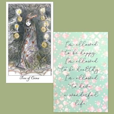 Joie de Vivre Tarot and Less Anxiety Affirmation Cards