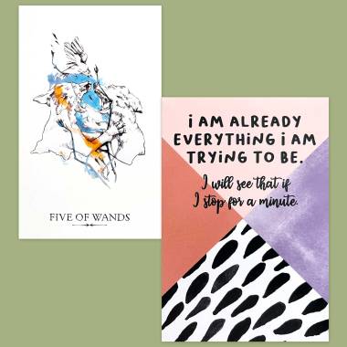 Linestrider Tarot and Less Anxiety Affirmation Cards