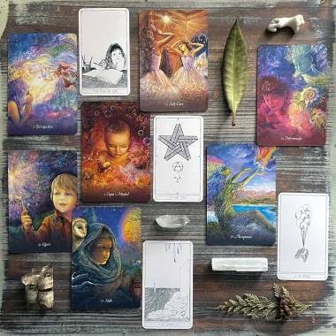 Gratitude Oracle and Crystal Bone Tarot