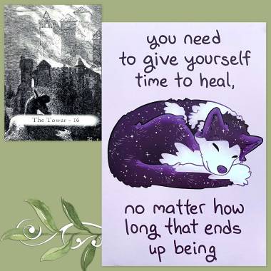 Vintage Book Illustration Tarot and Thera-Pets Emotional Support Animal Cards