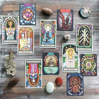 The Wandering Star Tarot, Illustrated Beastiary Cards, and Illustrated Herbiary Cards