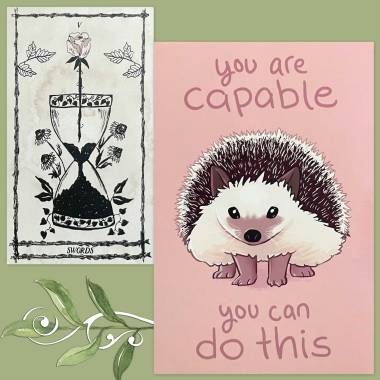 Ophidia Rosa Botanical Tarot and Thera-Pets Emotional Support Animal Cards