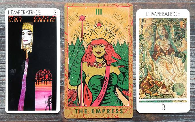 The Empress in the Tarots Universels, Zero Pop Deck, Tarocchi di Vetro