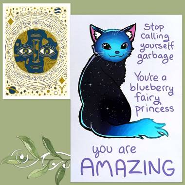 Illuminated Playing Cards and Thera-Pets Emotional Support Animal Cards