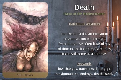 The Death Card from the Tarot of the Hidden Realm