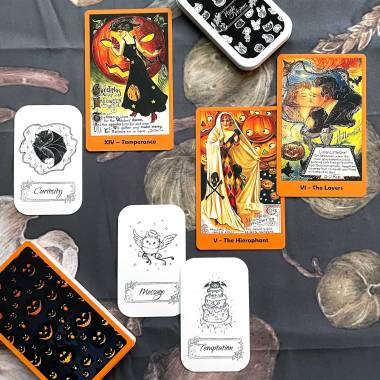 Night Visions Oracle and Halloween Postcards Tarot