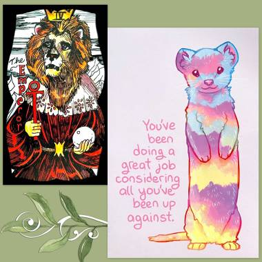 Witchy Cat Tarot and Thera-Pets Emotional Support Animal Cards