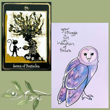 Black Cat Tarot and Thera-Pets Emotional Support Animal Cards