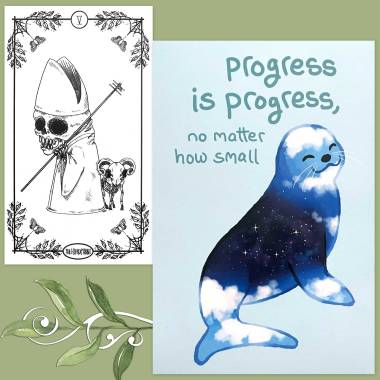 Skele-Tarot and Thera-Pets Emotional Support Animal Cards