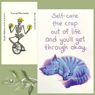 Skeleternity Tarot and Thera-Pets Emotional Support Animal Cards