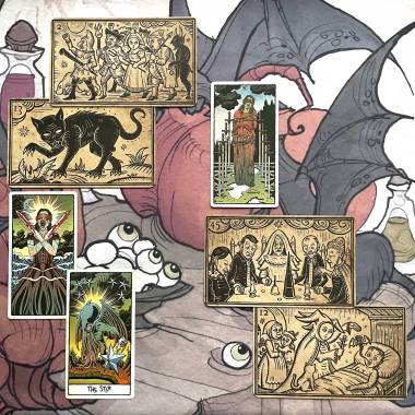 Mildred Payne's Oracle of Black Enchantment and Beauty of Horror Tarot