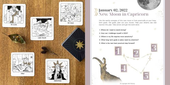 New Moon in Capricorn Reading - Golden Constellation Oracle