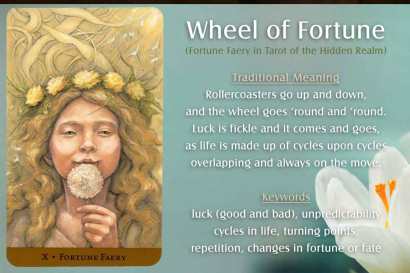 Tarot of the Hidden Realm - Wheel of Fortune (aka Fortune Faery)