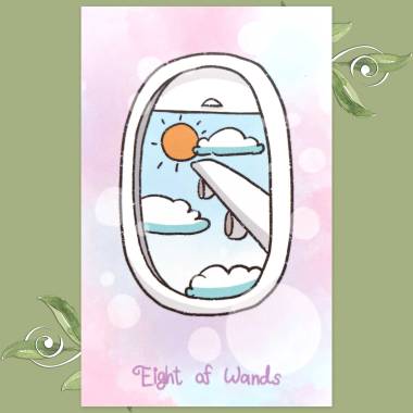 Tons of Luck Tarot - Eight of Wands
