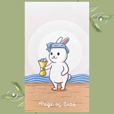 Chubby Bun Tarot - Page of Cups