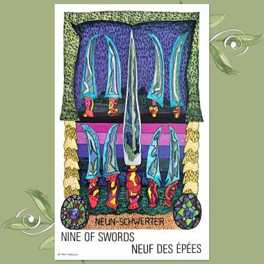 Gipsy Tarot Tsigane Zigeuner Tarot - Nine of Swords