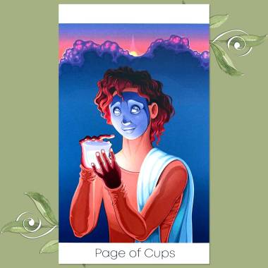 White Fly Tarot - Page of Cups