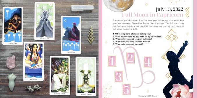 Full Moon in Capricorn Tarot Reading with the Heavenly Bloom Tarot